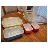 Vintage Pyrex, Anchor Hocking Casseroles, Pyrex Refrigerator Box Set