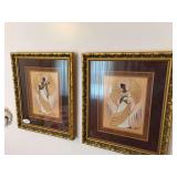 Pr of artist signed prints, larger print