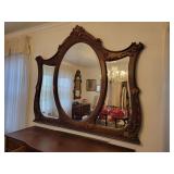 Rococo-Style Carved Ornate Mirror 66 x 56 x 2   broken/missing pieces