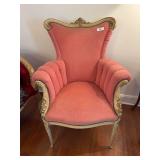 Pair of pink upholstered chairs