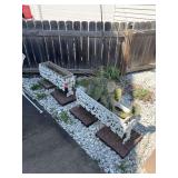 Pr of 33” wrought iron planter boxes