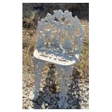 Pr of wrought iron patio chairs