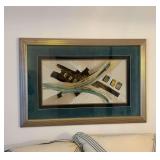 3 matching framed prints