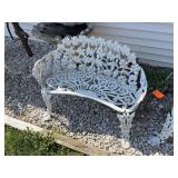 38” wrought iron bench