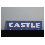 "Castle" wooden sign for medals