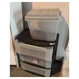 Plastic utility cabinet w/ drawers