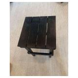 Black wood chair side table 14x24x15.5