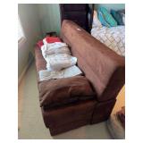 Futon couch with bedding 72” x 32” x 32
