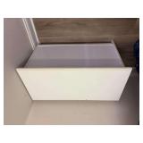 White painted wooden chest 32x19x16