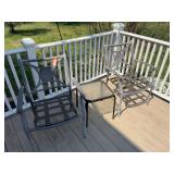 Pair of patio chairs & side table