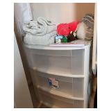 3 drawer storage container, throw, miscellaneous
