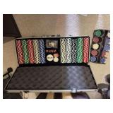 Poker chips with locking case