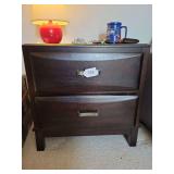 Side Dresser w/2 Drawers 26 x 27 x 16. EXCLUDING CONTENTS
