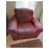 Craftmaster Felted Poly Chair and Ottoman (Stained)