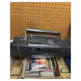 Sony CD player, box of CD’s