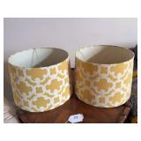 Pair of lampshades 13" dia