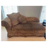 Chaise lounge couch with pillows 72x36x34