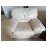Faux leather off white chair 37" x 31" x 34"