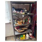 Metal shelf & contents
