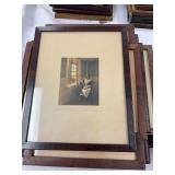 15 old framed cut outs