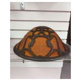13” diameter Tiffany style dome amber shade