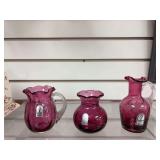 3 mini pieces of pilgrims glass