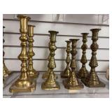 8 Brass candle sticks