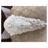 Vintage plaster wall shelf and Victorian figurine