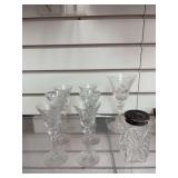 Crystal wines, covered square jar