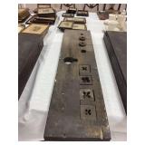 Old wooden die plate
