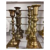 8 Brass candle sticks