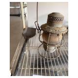 Vintage Lantern, coal scoop