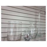 Clear vases