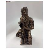 Cold cast bronze tone Moses Michaelangelo
