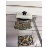 3 antique ink blotters