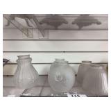 2 sets of glass shades, 1 individual shade