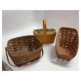 Three longaberger baskets