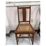 Vintage Caned bottom wooden desk chair