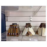 3 vintage lamp shades