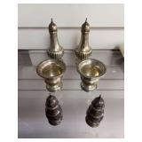 2 sets of Sterling salt/pepper, pr of toothpicks