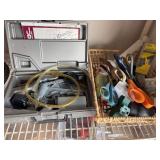 Mighty Mite Vac pump, scissors, filter, misc