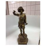 Vintage Golden /Brass toned Metal Statue of Caesar