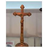 17” Brass Standing Crucifix