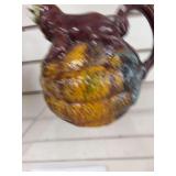 Frog stoneware pitcher