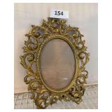 Stand up brass picture frame