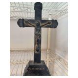 10.5” marble standing crucifix