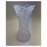 11” Cut glass vase