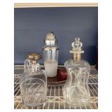Liquor Bottles, cocktail shaker, misc