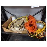Drop light, extension cord, strap