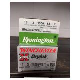2 boxes of 12 gauge 3” steel shot